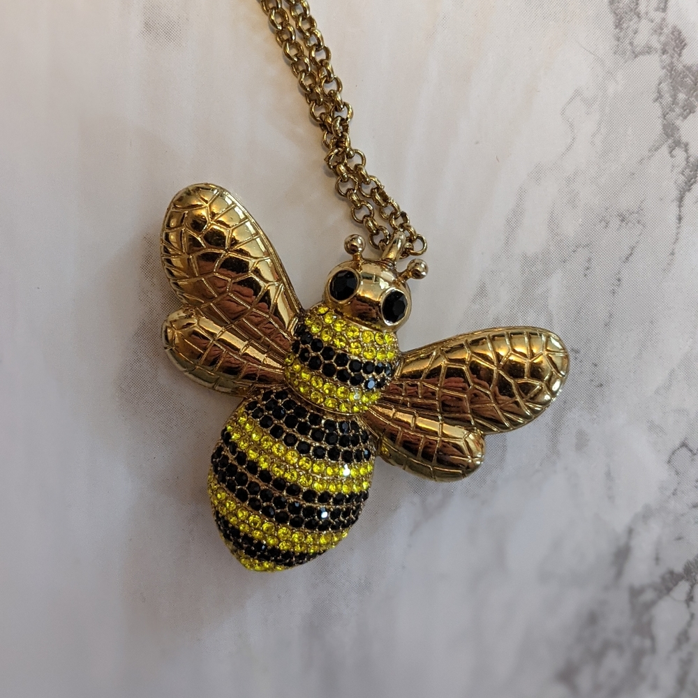 Kate Spade Pave Bumblebee Necklace